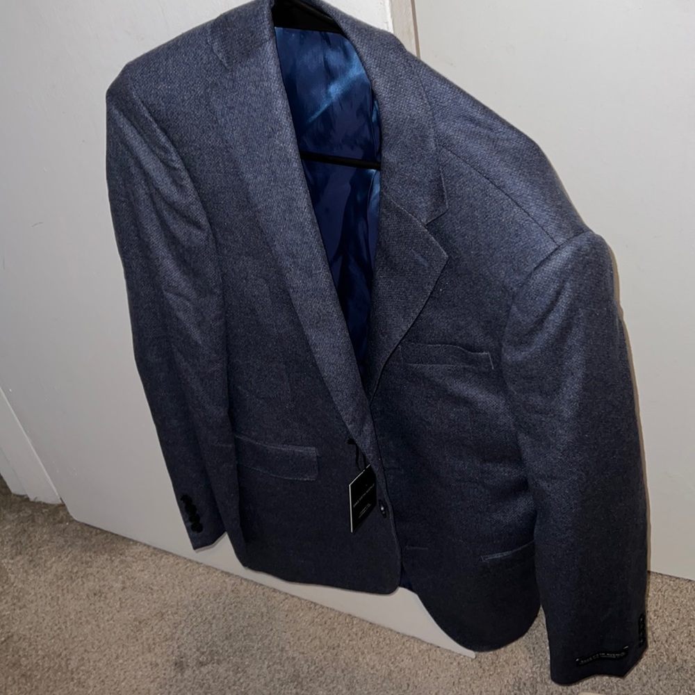 Saks Fifth Avenue Via Manzoni Men's Standard-Fit Silk & Cashmere Sportcoat-Blue